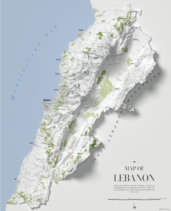 Map of Lebanon